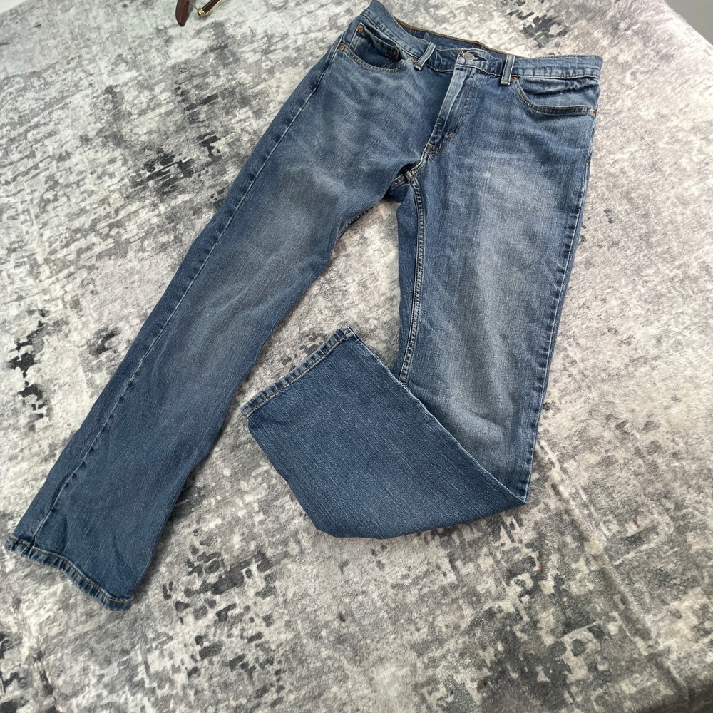 Levi's Mens 32x32 527 Slim Boot Cut Jeans Medium Blue WaterLess Denim Pants